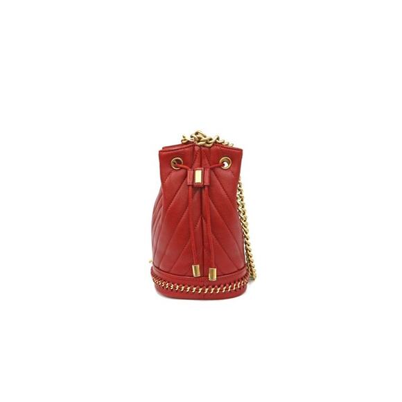 CHANEL Burgundy Chevron Bucket Shoulder Bag A-A24510 - Picture 3 of 11